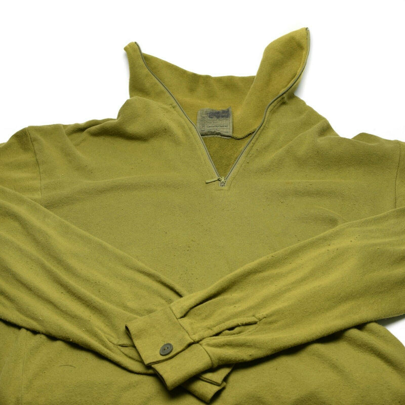Original British army tricot shirt zipper Undershirt zipped thermal Green OD