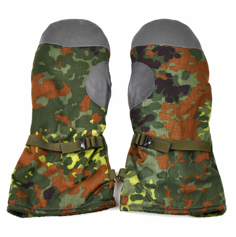 Original German army flecktarn camo mittens BW military issue combat gloves