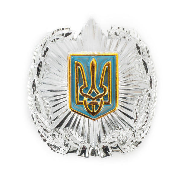 Genuine Ukrainian Police forces hat insignia Ukraine policeman officer cap badge
