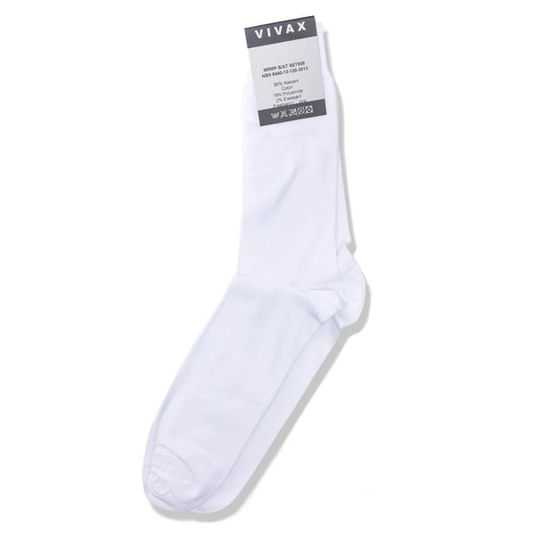 Belgium Military quality VIVAX sports socks plain white hiking camping footwear - GoMilitar