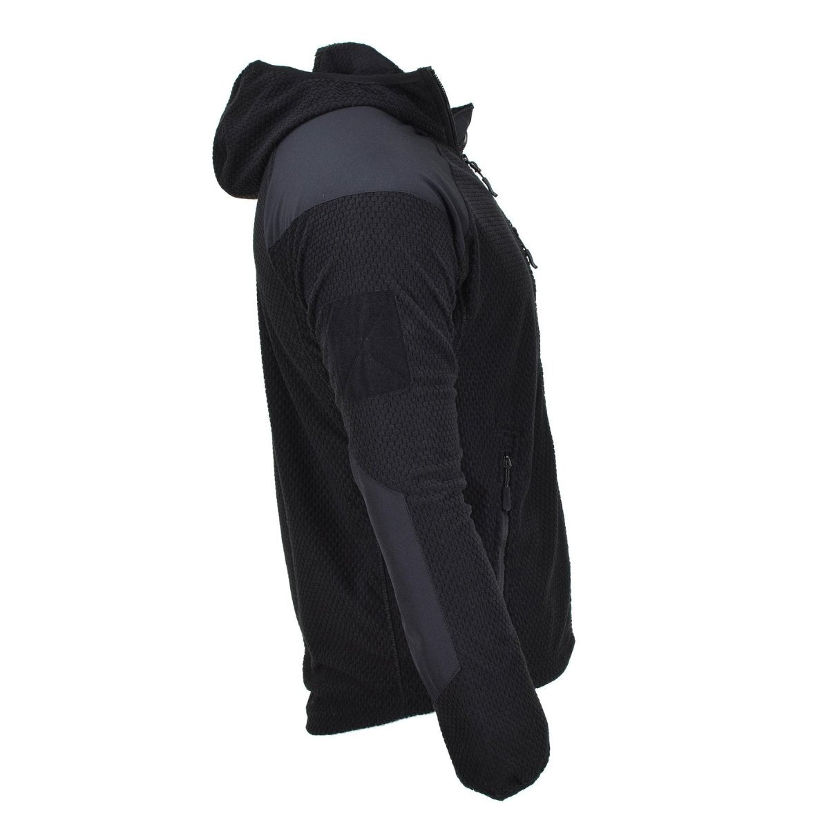 Blochl Brand Military style thermal jacket fleece hooded reinforced black NEW