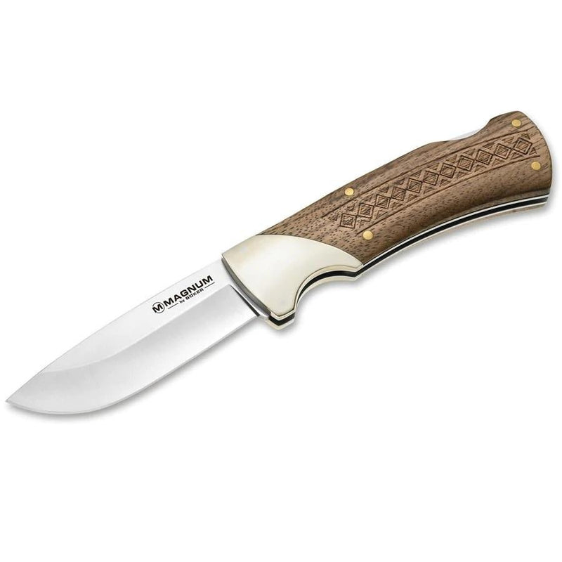 Boker Brand folding pocket knife Woodcraft stainless steel 440A wooden handle - GoMilitar