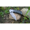 BOKER Gray Eminence Pocket knife folding compact black micarta handle 440A steel