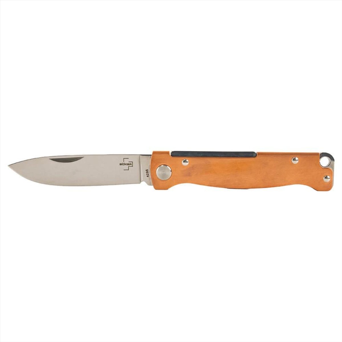 Boker Plus Atlas Folding Pocket Knife 12C27 Steel Blade Copper Handle Bronze