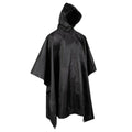 Brand army style waterproof rain RipStop poncho cape military Black
