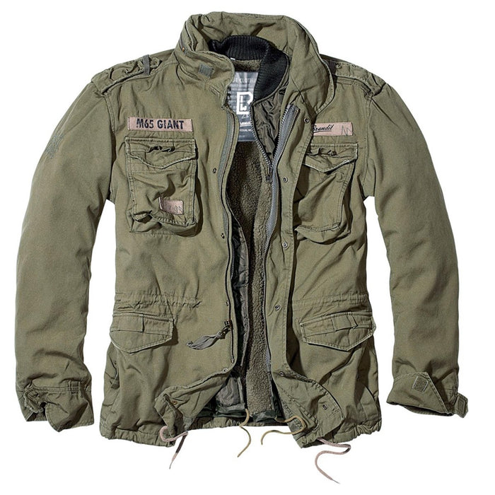 Brandit Classic M65 Giant Jacket Military Vintage Style Removable Lining Olive - GoMilitar