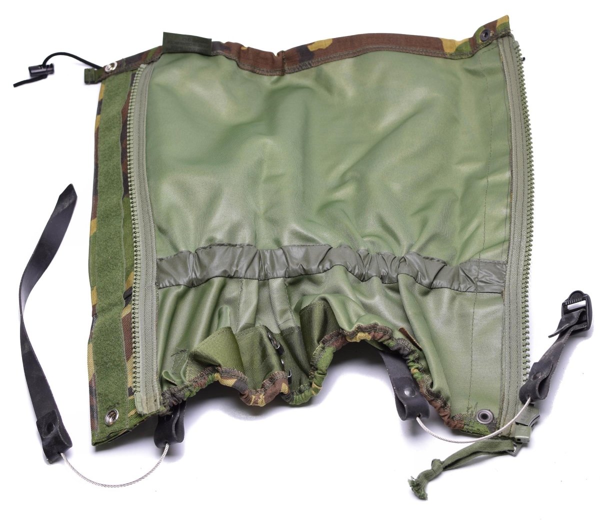 British army gaiters with durable steel rope DPM Woodland NEW