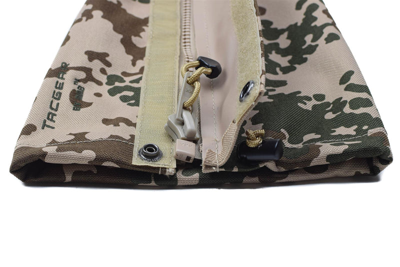 TACGEAR brand leg gaiters waterproof German BW tropical camo metal hooks NEW