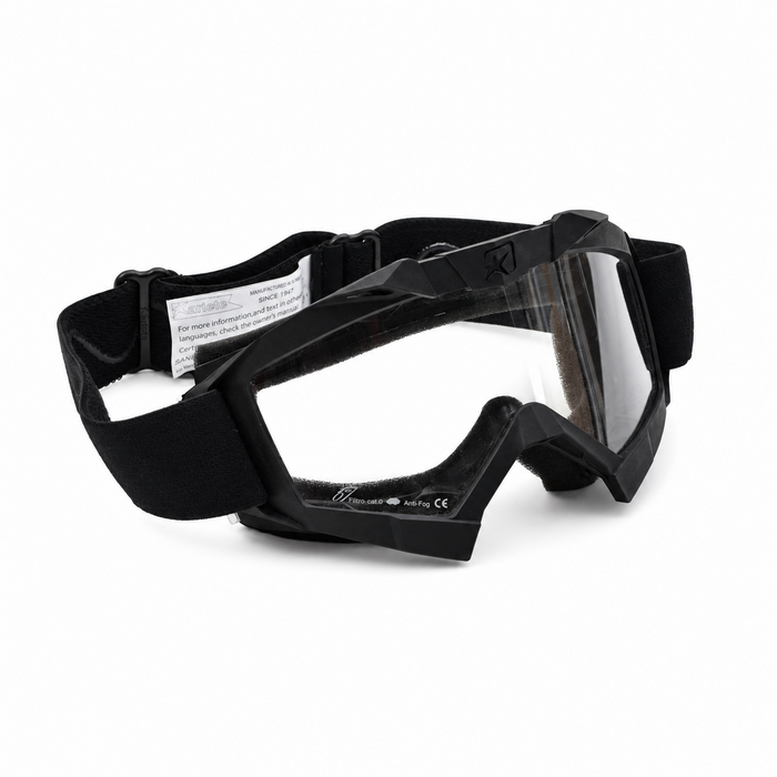 Original Italian Military Ariete Safety Goggles Clear Lens Anti-Fog Black
