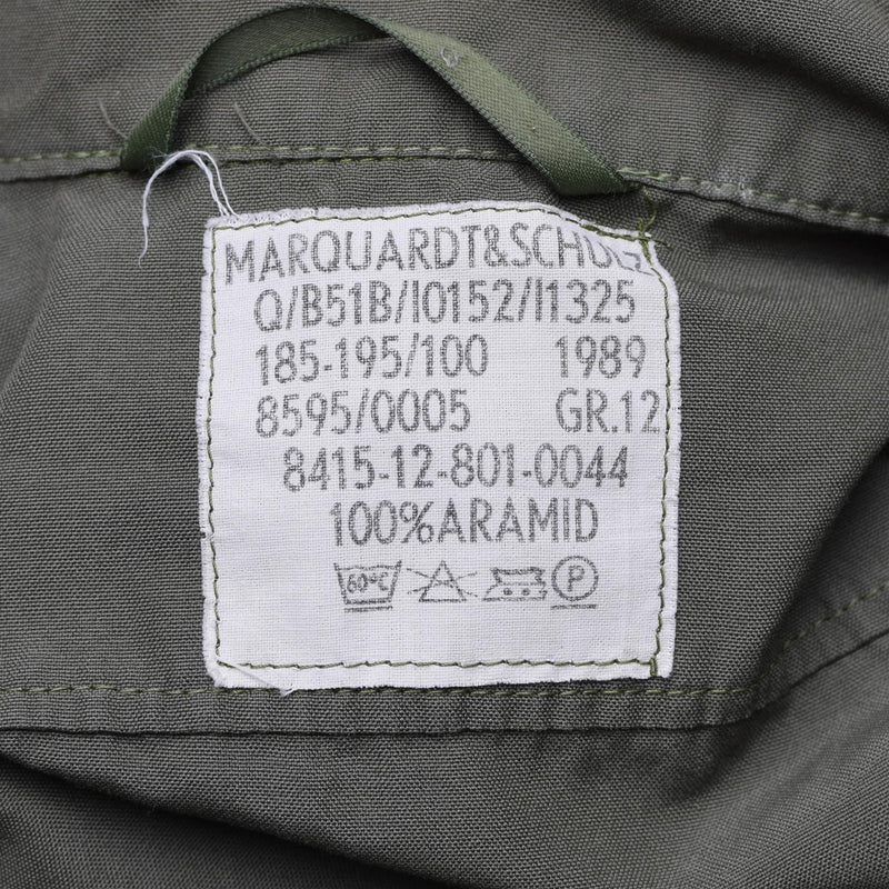 Genuine German army Olive OD overall suit combat tanker coverall jumpsuit aramid