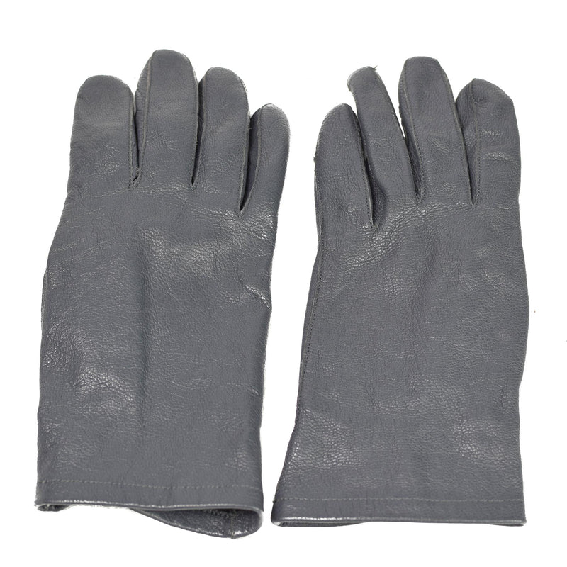 Original Germany army leather gloves gray tactical military surplus issue