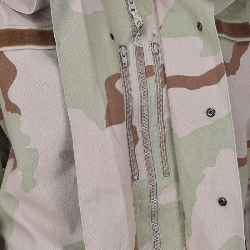 Original Hungarian Army rain jacket combat camouflage desert waterproof hooded
