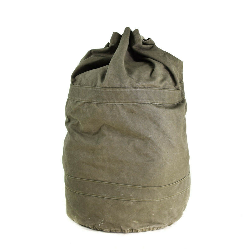 Genuine German army sea sack duffel bag w shoulder straps large w lock backpack