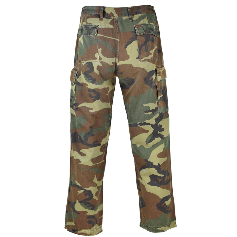 Genuine Italian army pants NATO combat cotton woodland Camouflage field trousers