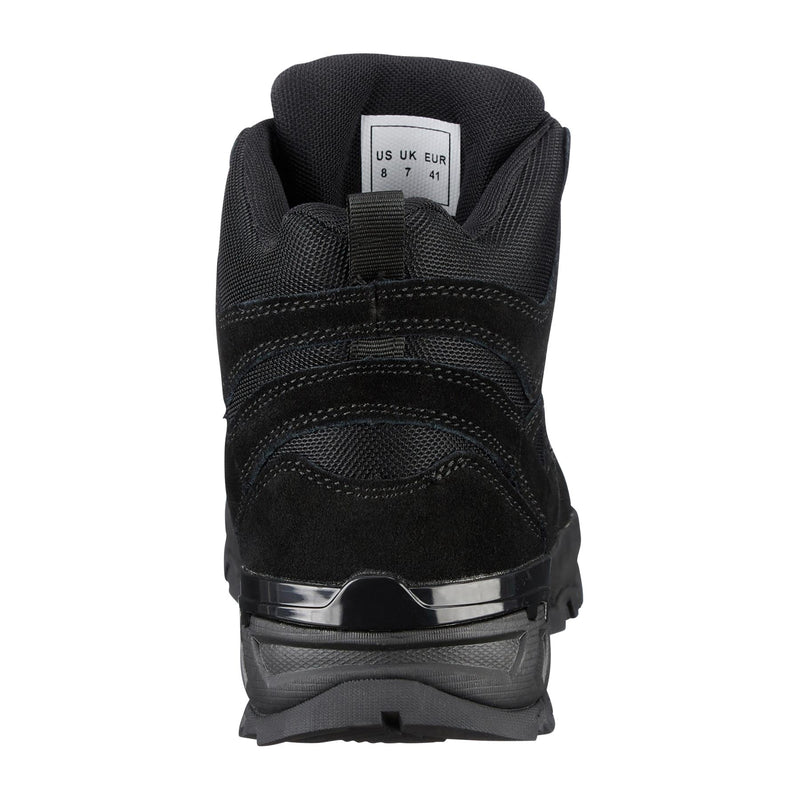 MIL-TEC SQUAD boots mid calf round sole camping outdoor black suede footwear