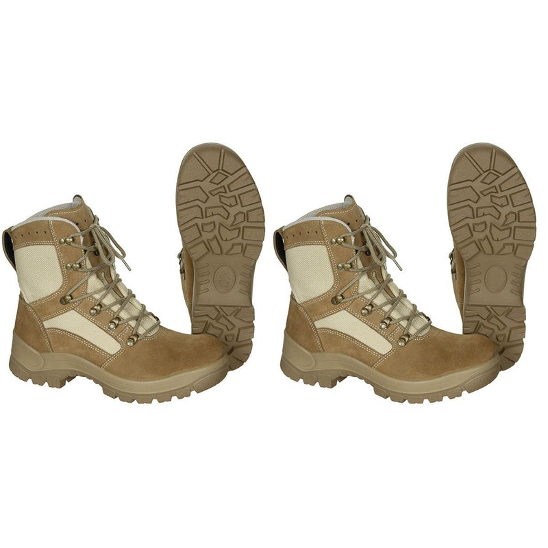 Original German military tactical boots waterproof khaki rubber round sole NEW