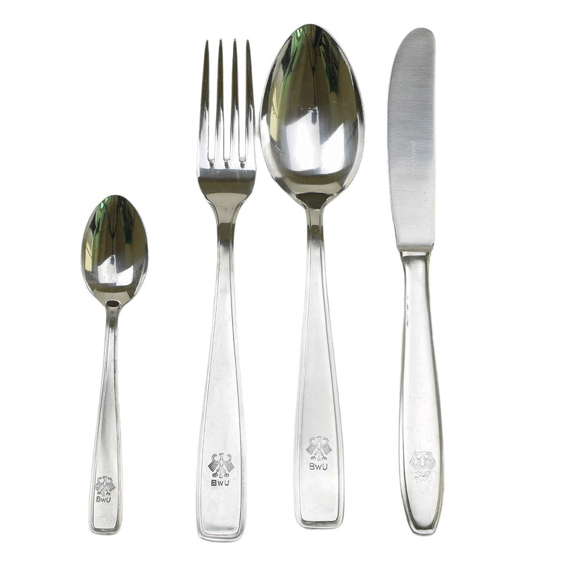 Genuine German military full eating utensil set cutlery cups plates camping NEW