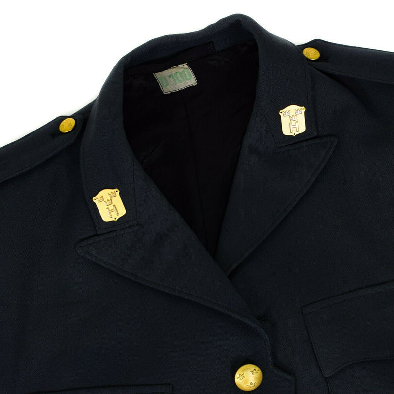 Genuine Swedish army infantry blue parade uniform Sweden military dress jacket