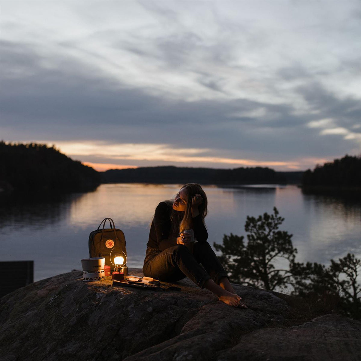 Primus EasyLight Gas Lantern 490 Lumens Camping Hiking Outdoor Glass Light