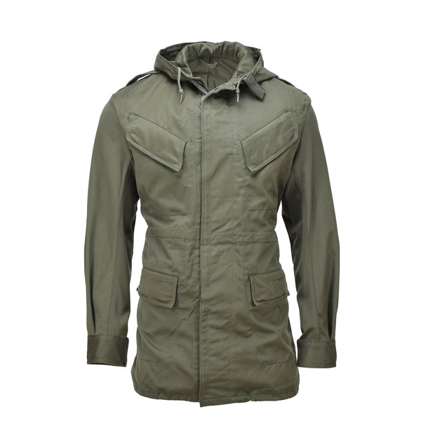 Genuine Belgium Military Jacket olive field troops BDU hooded parka vintage NEW