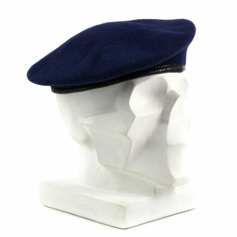 Genuine German army dark blue beret Military hat command cap wool