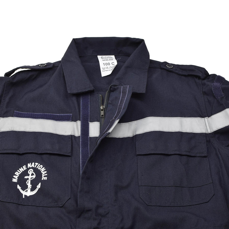 Genuine French navy coverall thermostable marine jumpsuit solid dark blue NEW