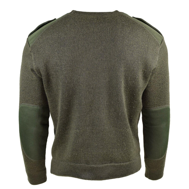 Genuine French army Sweater Olive Commando Military Men Pullover Round Neck NEW