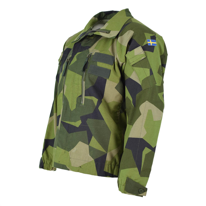 Original Swedish army M90 jacket splinter camouflage field combat tanker NEW