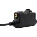 Earmor M51-MID PTT Adapter Midland Radio Headset Wired Tactical Gear Black
