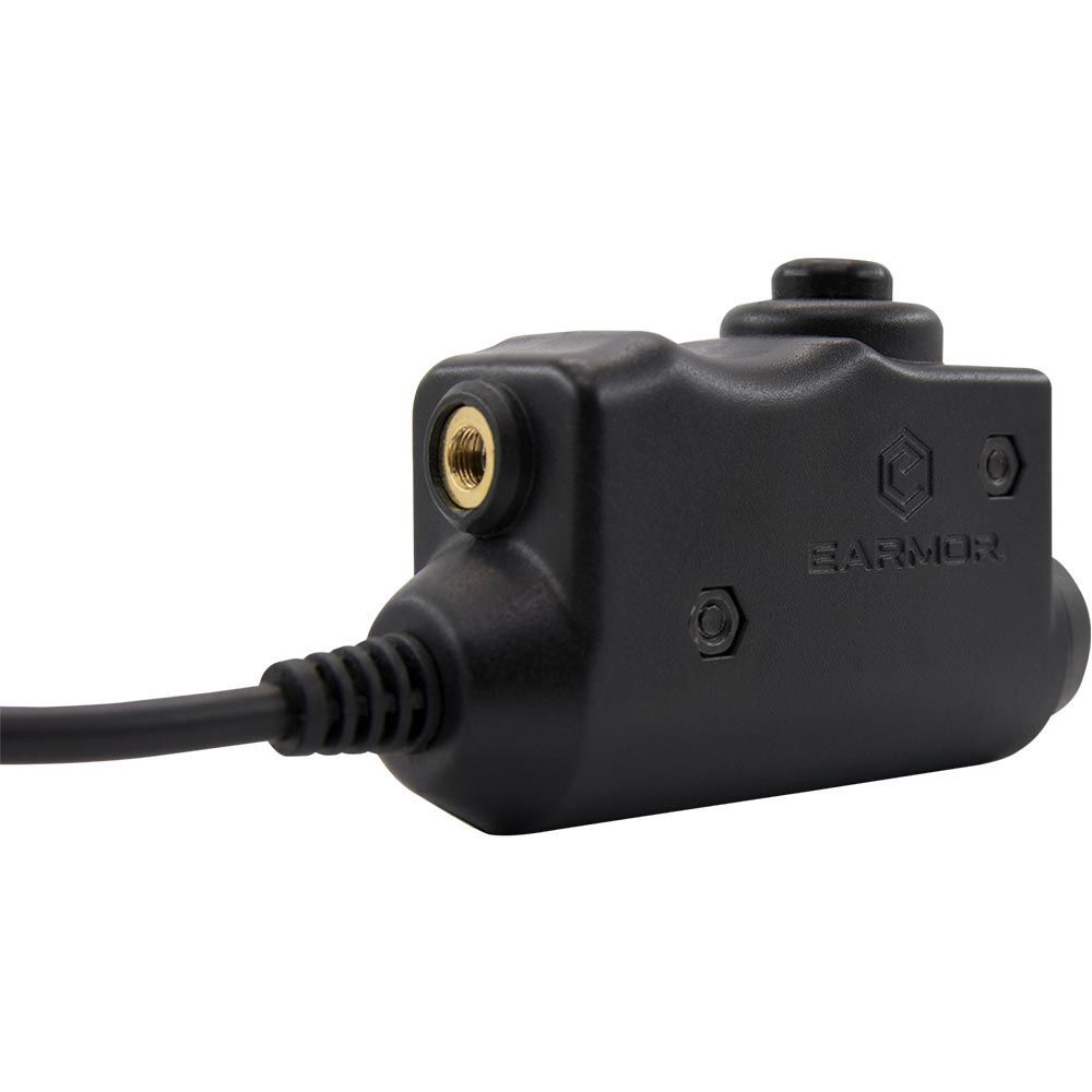 Earmor M51-MID PTT Adapter Midland Radio Headset Wired Tactical Gear Black