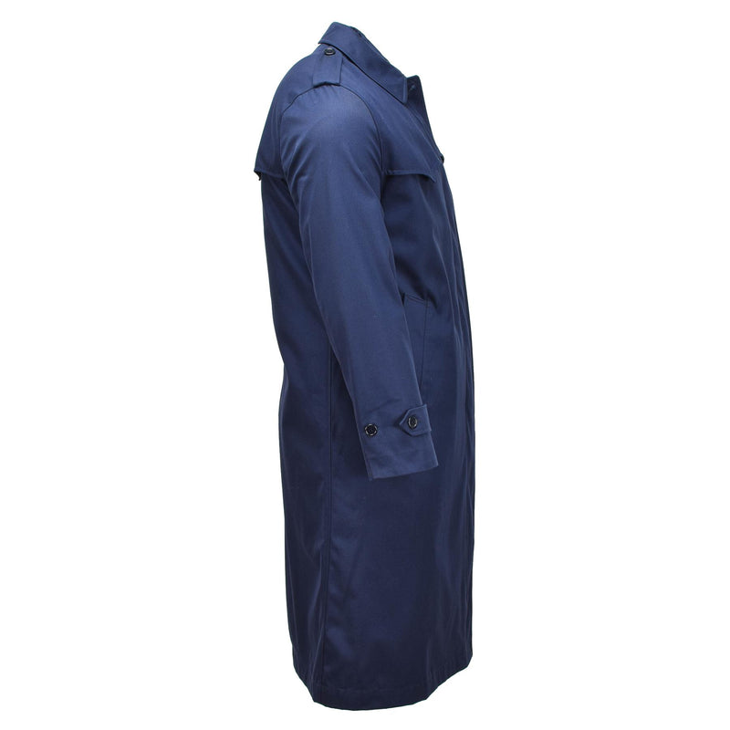 Original Dutch Military women's trench coat solid blue raincoat quilted liner