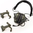 EARMOR M32X Plus Electronic Hearing Protection ARC Rail Headset Olive - GoMilitar