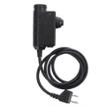 EARMOR M52 PTT Adapter Midland 2 Pin Wired Tactical Headset Cable Black