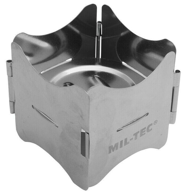 Camping Cook Stand Foldable Stove Stainless Steel With Pouch Compact Lightweight