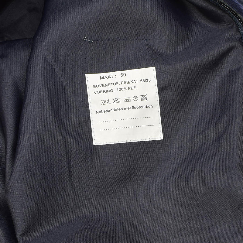 Original Dutch Military women's trench coat solid blue raincoat quilted liner