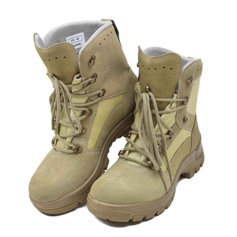 Original German military tactical boots waterproof khaki rubber round sole NEW