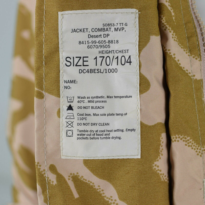 Genuine British army combat jacket desert camo MVP goretex waterproof rain NEW