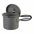ESBIT Lightweight Pot 625ml Camping Hard Anodised Aluminum Folding Handle Gray