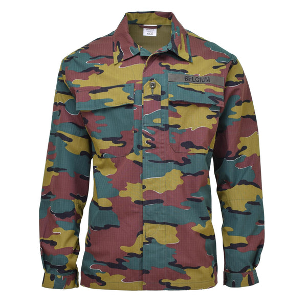 Original Belgian Army field combat shirts Ripstop BDU jigsaw troops jacket NEW