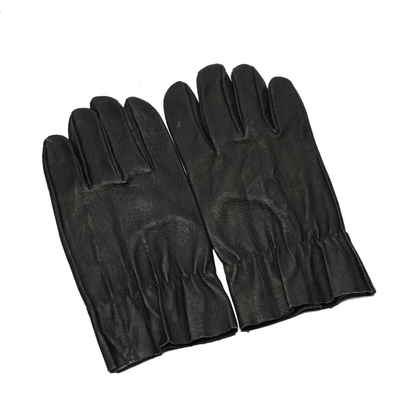 Original Czech army combat leather gloves. Genuine black leather NEW