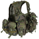 Original Czech Military Tactical Vest Combat Load Bearing System M95 Camo in camouflage with multiple pouches for outdoor gear