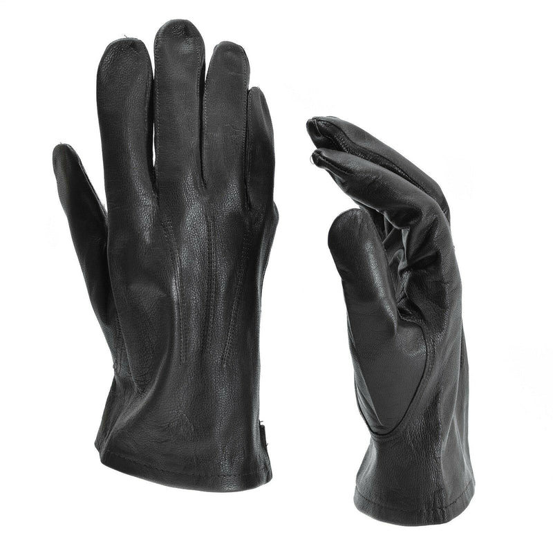 Genuine Belgian army  gloves leather black brown military full finger surplus