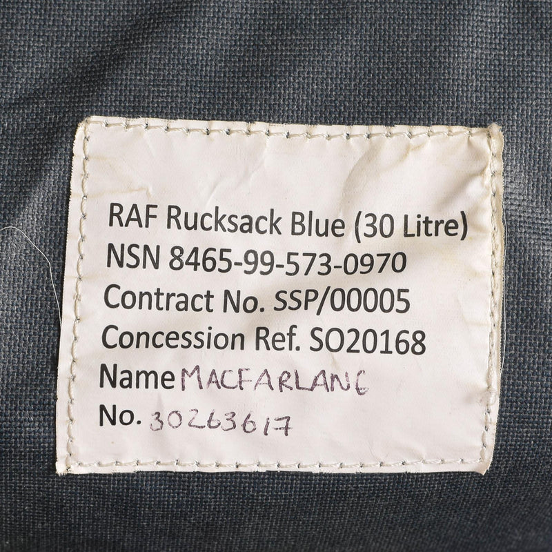 Genuine British Royal Air Force backpack 30liters durable camping hiking daypack