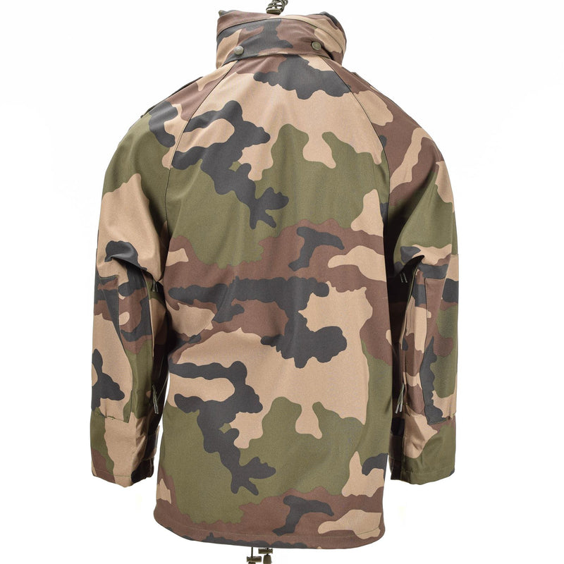 Genuine French army waterproof trilaminate jacket camo goretex hooded rain parka