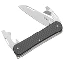 Fox Knives VULPIS FX-VP130-3 CF multitool pocket knife with carbon fiber handle and stainless steel M390 blade.