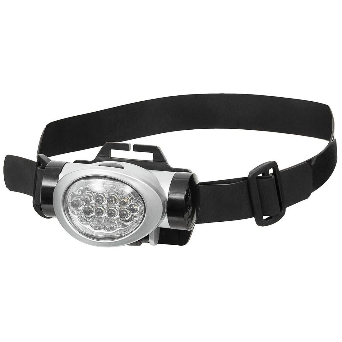 Fox Outdoor Headlamp 8 White 2 Red LEDs Adjustable Angle Splashproof Black