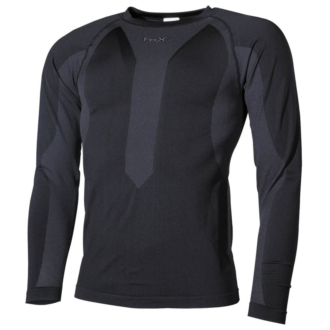 Fox Outdoor Thermal Undershirt Breathable Stretchy Fabric Quick Dry Black