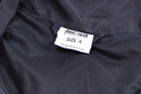 Close-up of size 4 label inside Genuine Austrian Army Training Tracksuit Top Jacket in olive green fabric.