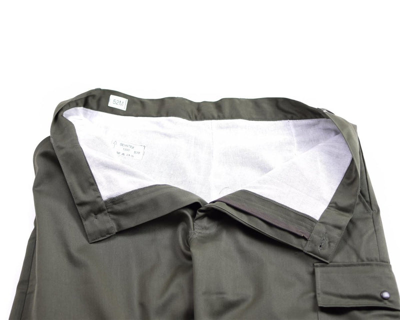 Genuine Belgian army service trousers O.D Olive military lined pants NEW