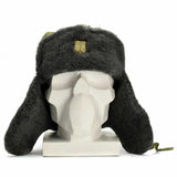 Genuine Czech army cap military winter hat Ushanka grey olive hat with badge NEW